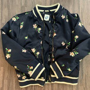 GAP size 8 floral bomber jacket